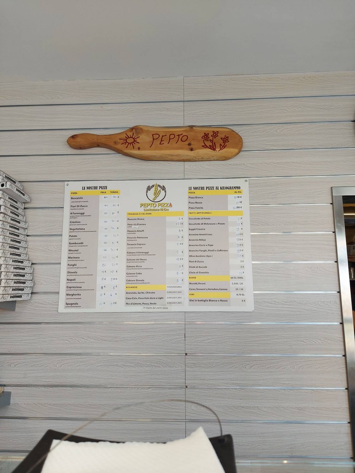 Menu di Pepto 