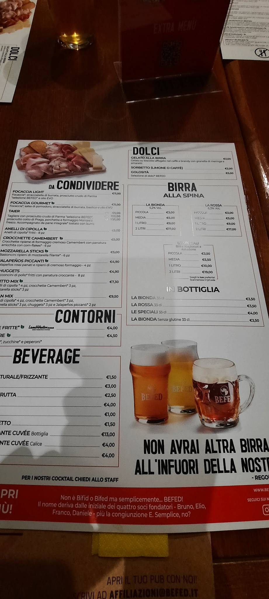 Menu di Befed 