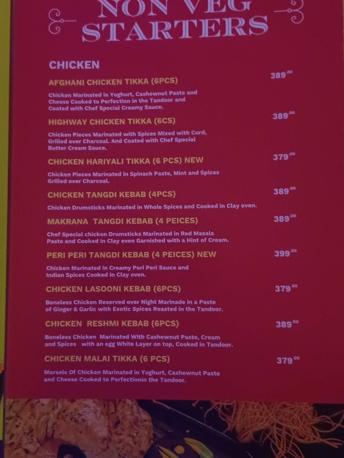 Pind Punjab menu