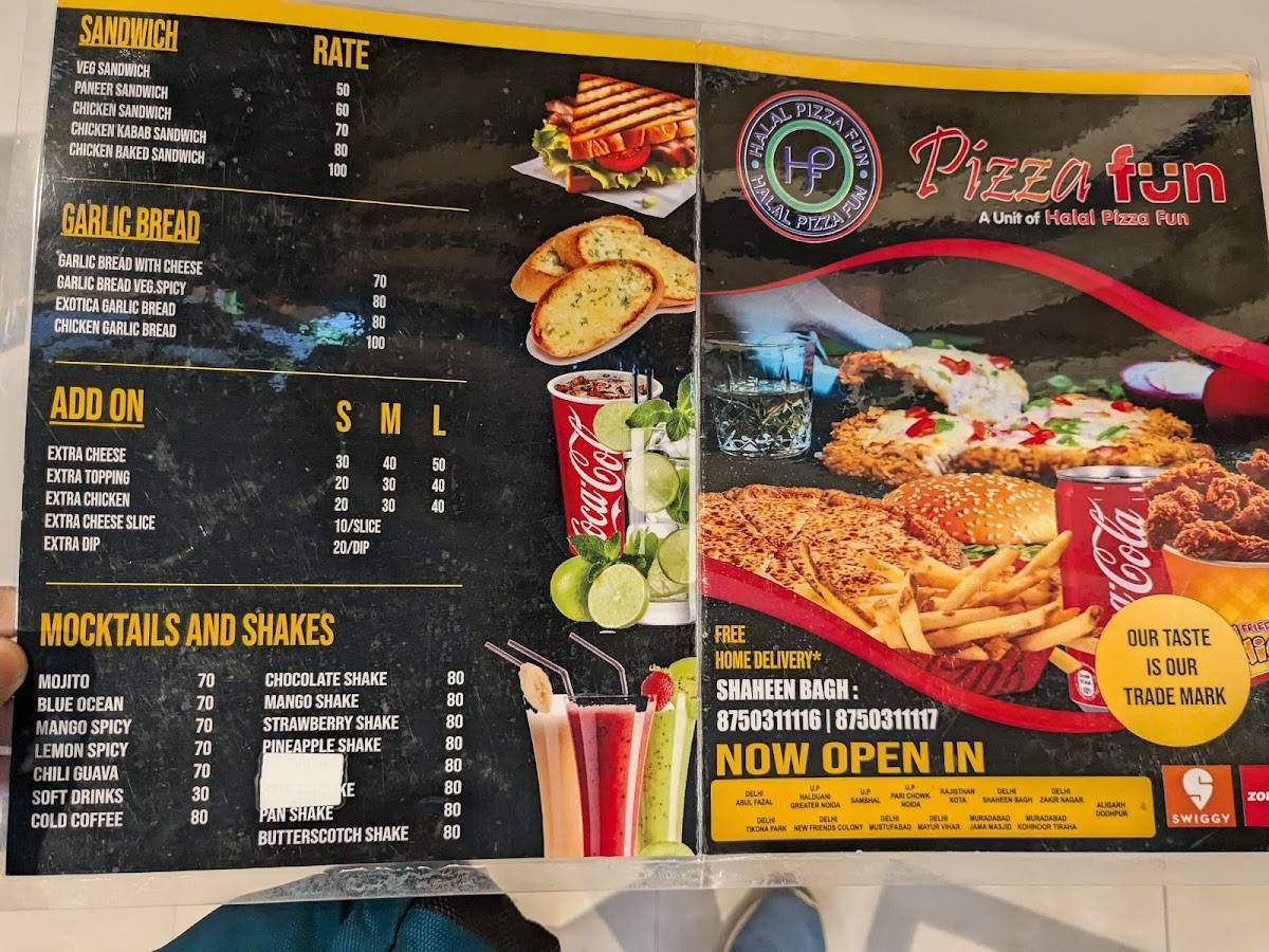 Pizza Fun Shaheen Bagh (A unit of Halal Pizza Fun) menu