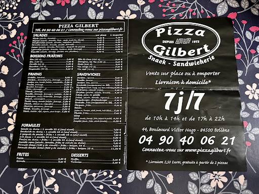 Menu de Pizza Gilbert