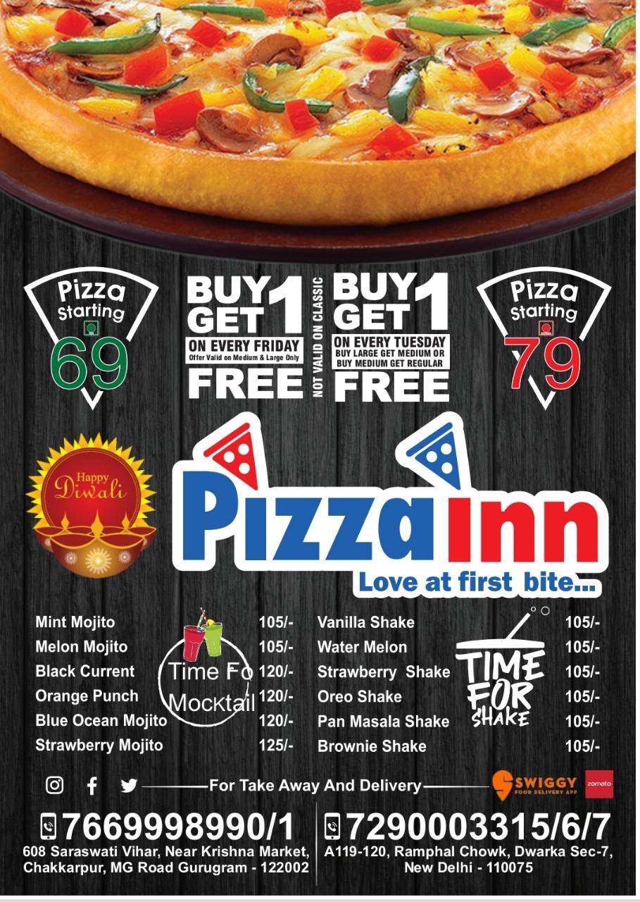 Pizza Inn menu