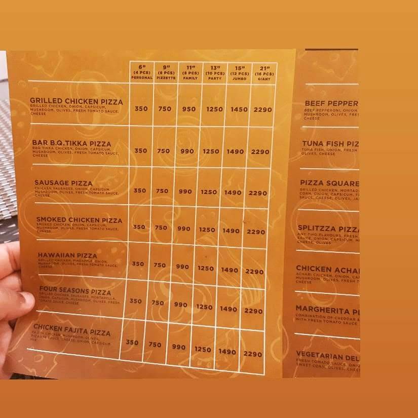 Pizza Square menu