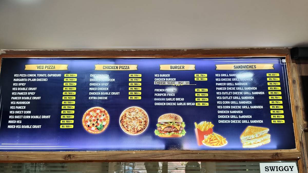 Pizza Time menu