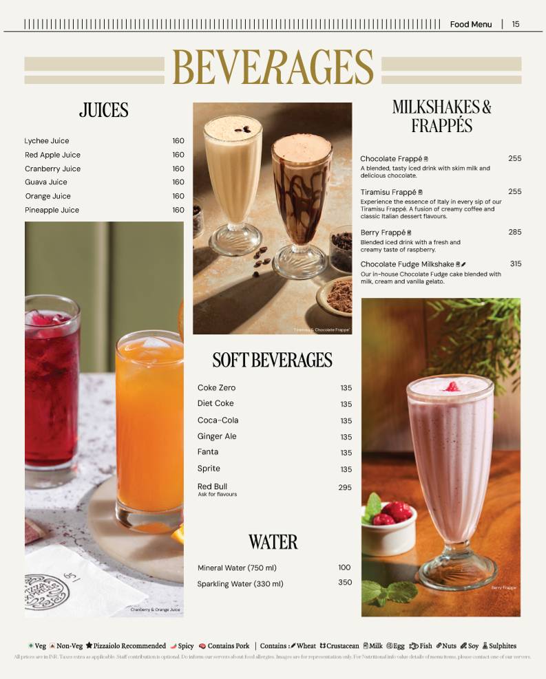 PizzaExpress menu