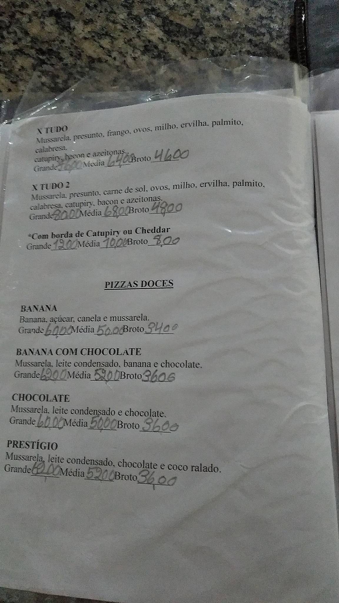 Pizzaria 3 Poderes cardápio