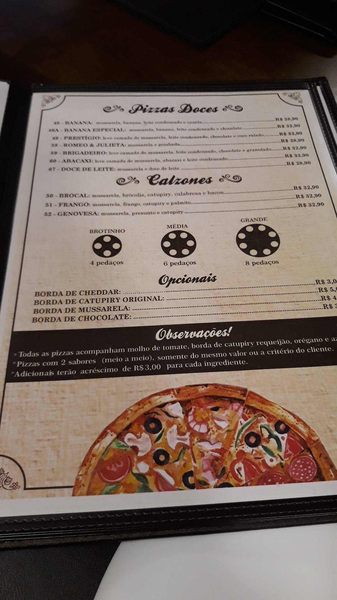 Pizzaria Rominelli cardápio