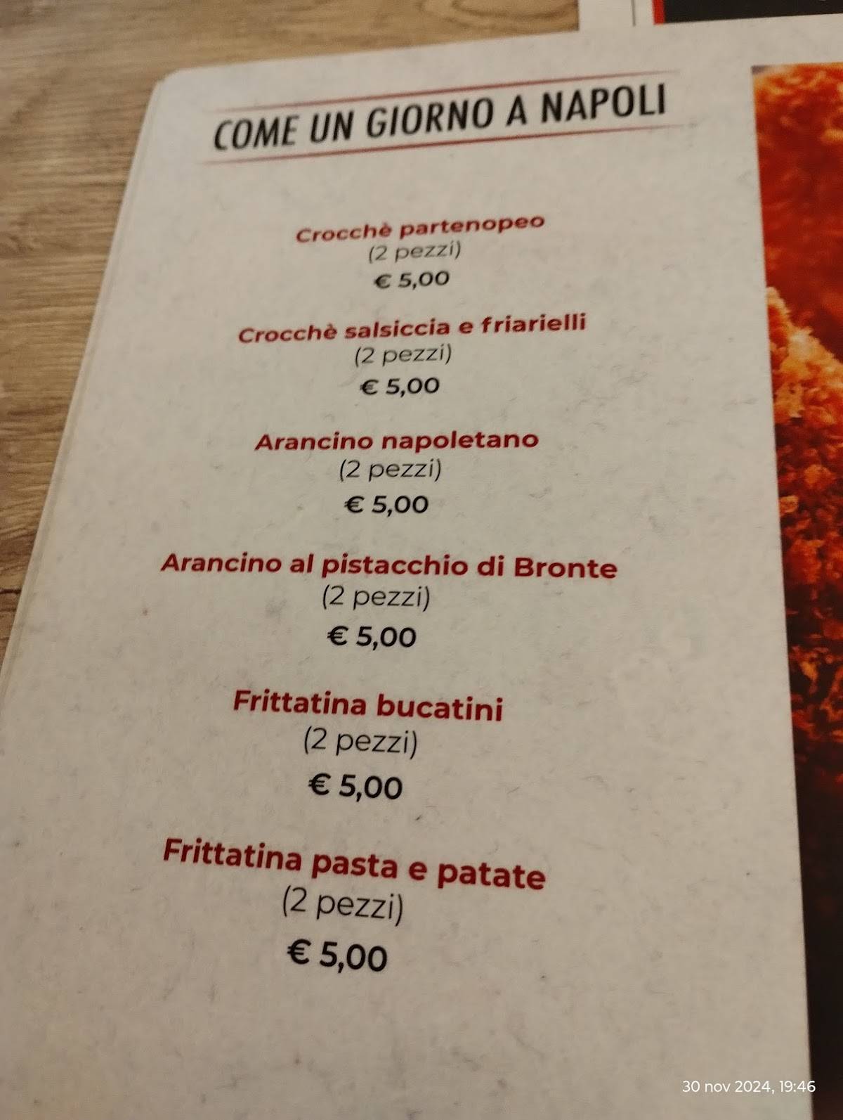 Menu di Pizzeria Fratelli Bruno 