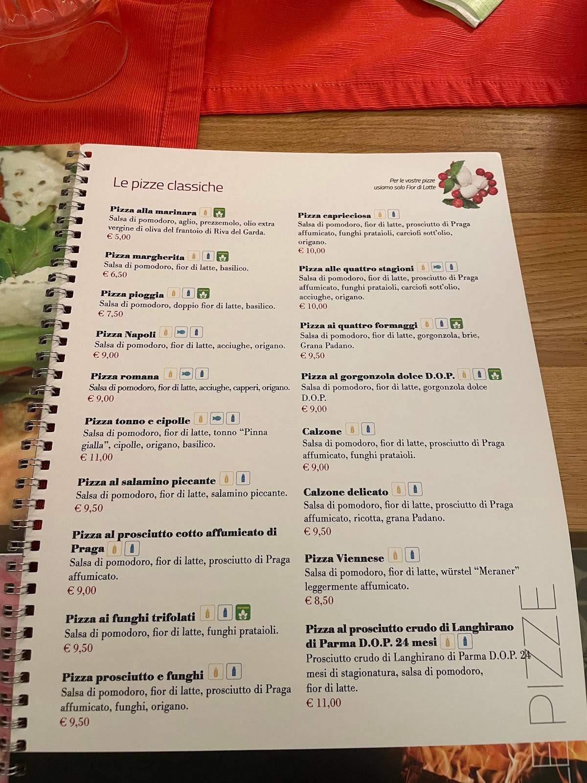 Menu di Pizzeria Ristorante Alla Grotta 