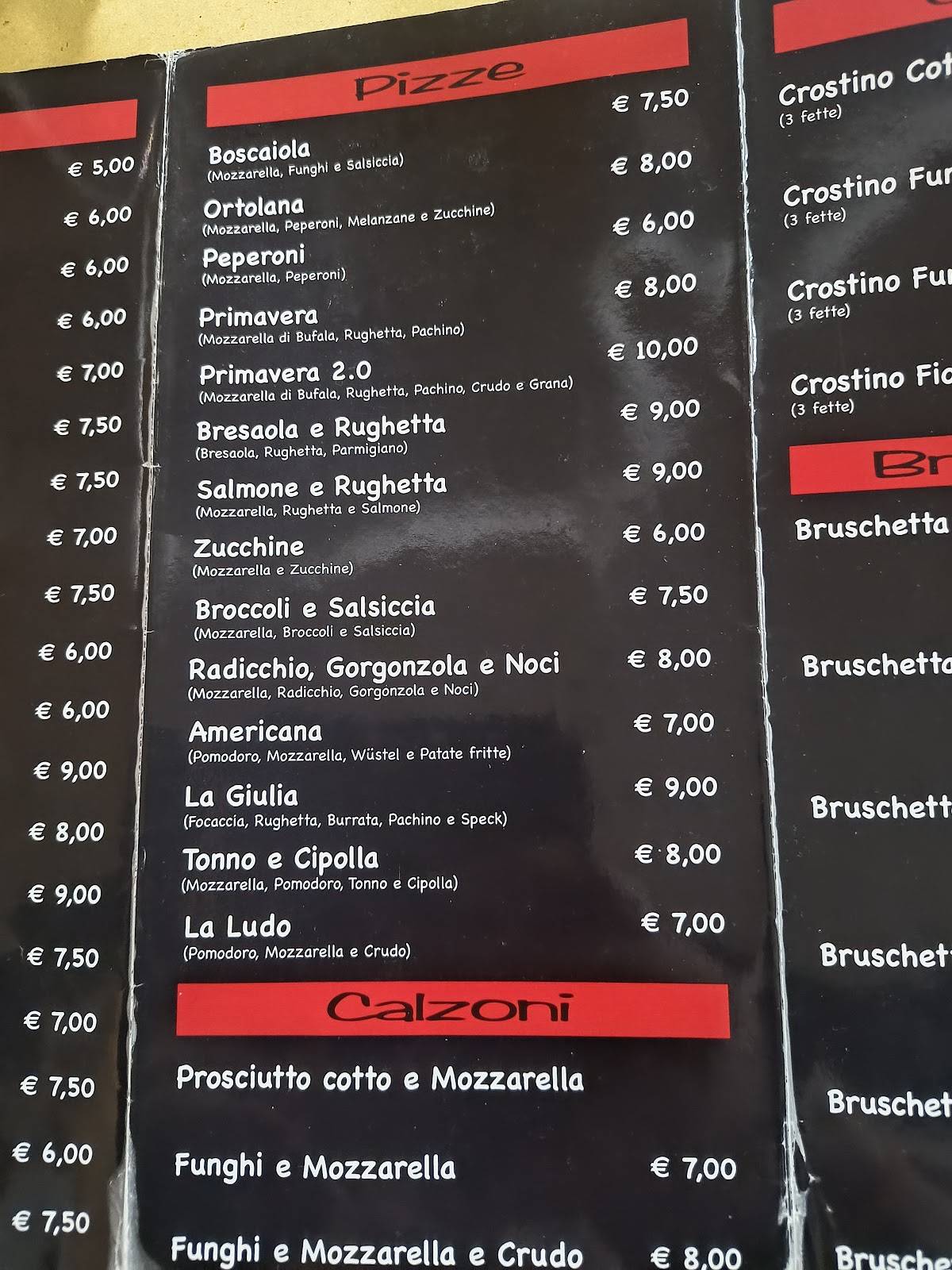 Menu di Pizzeria Zio Bello 