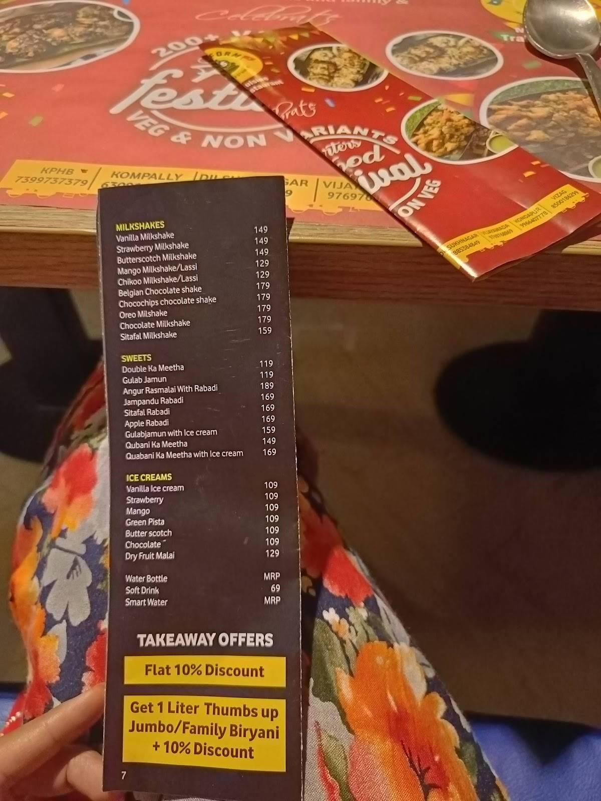 Menu at Platform 65 The Train Restaurant Dilsukhnagar, Hyderabad