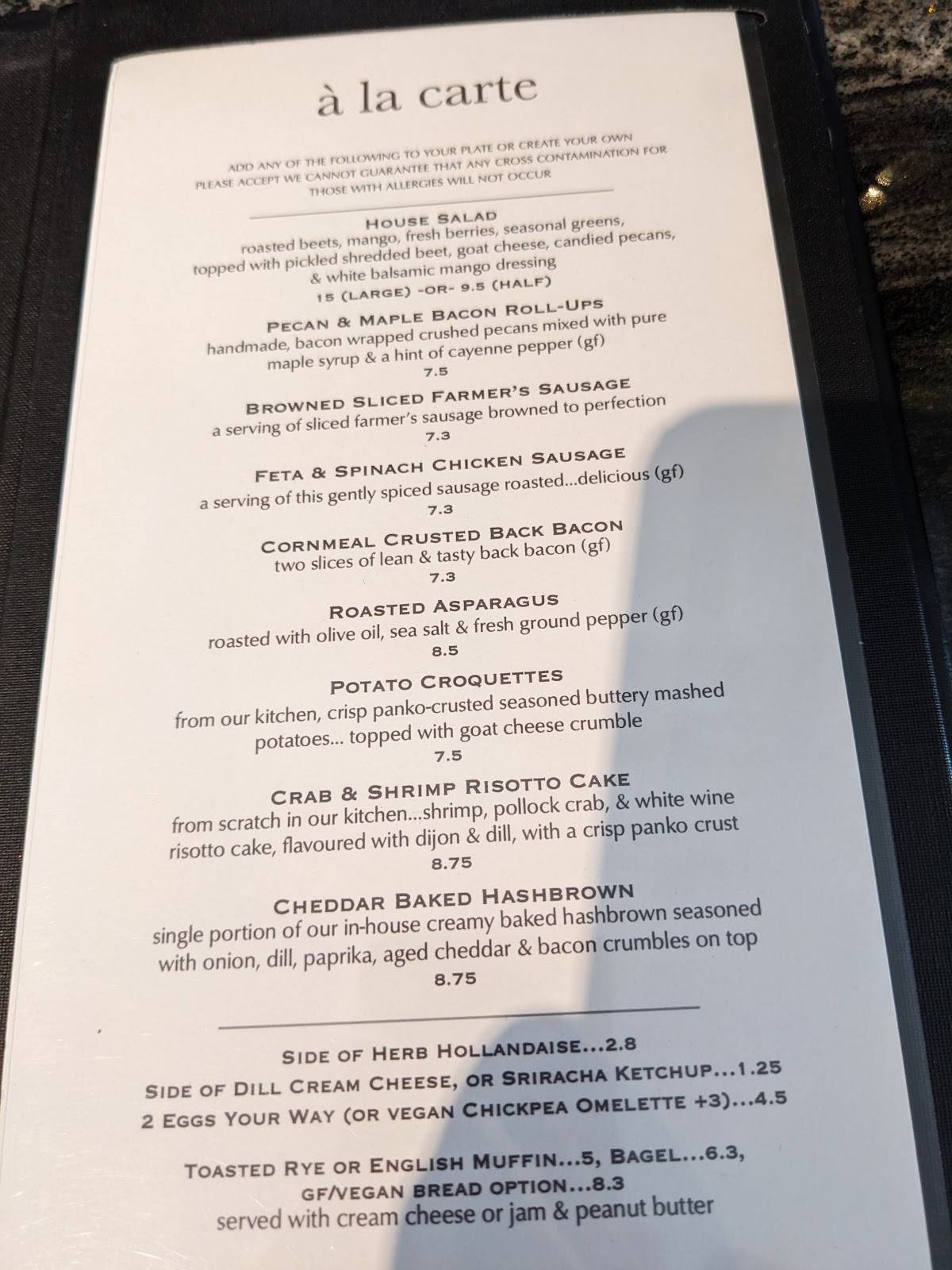 Menu de Poached Breakfast Bistro