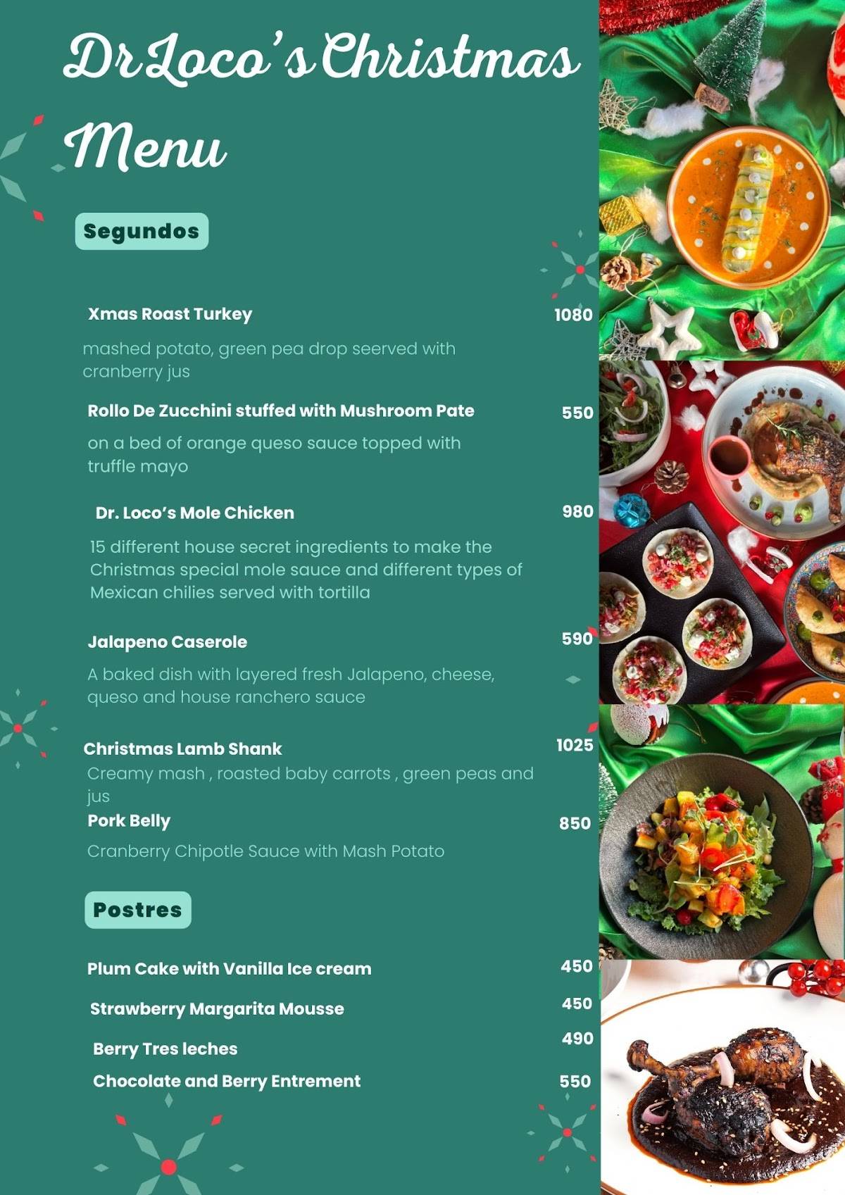 Poco Loco Town menu
