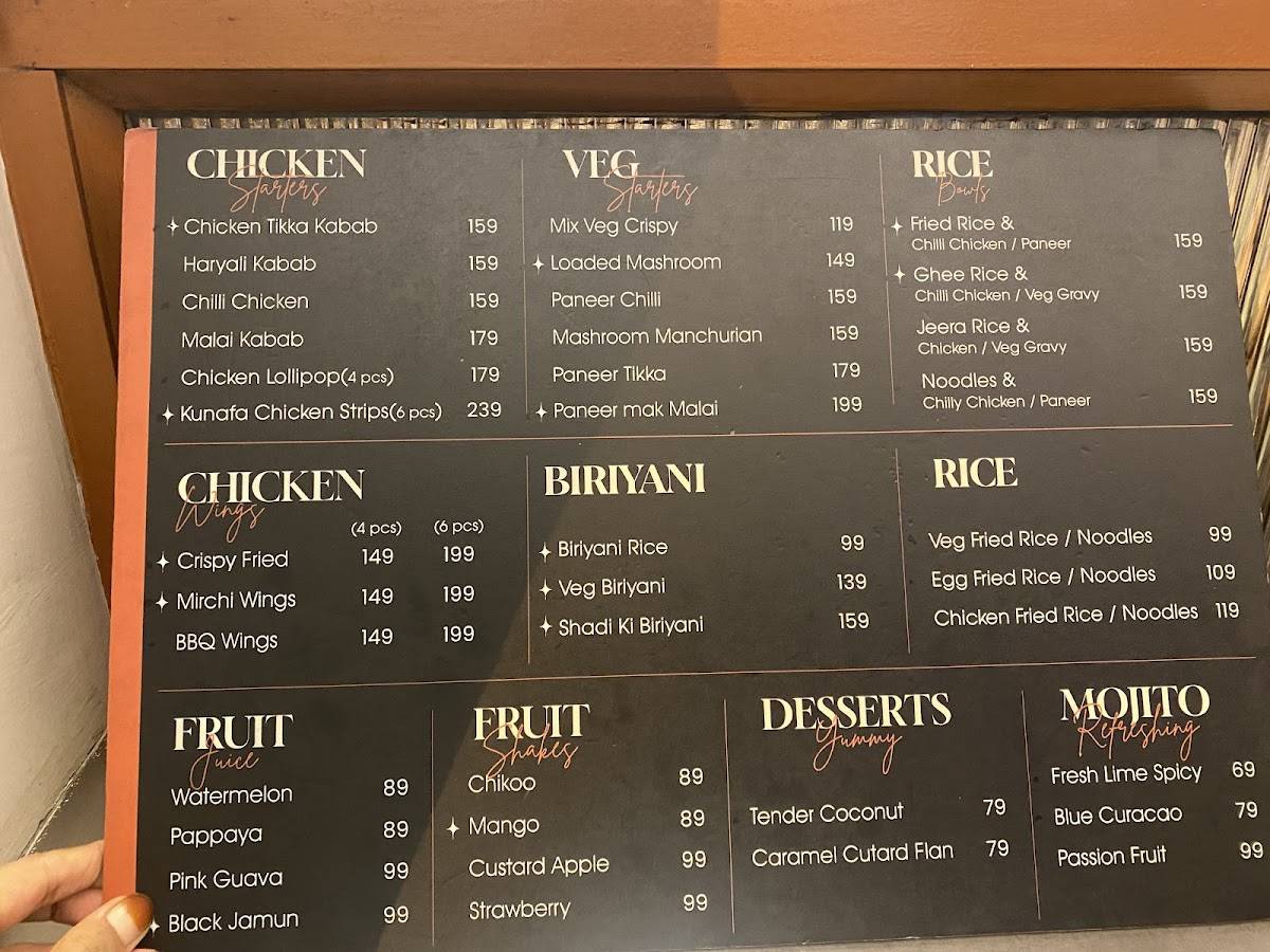 Qirfa menu