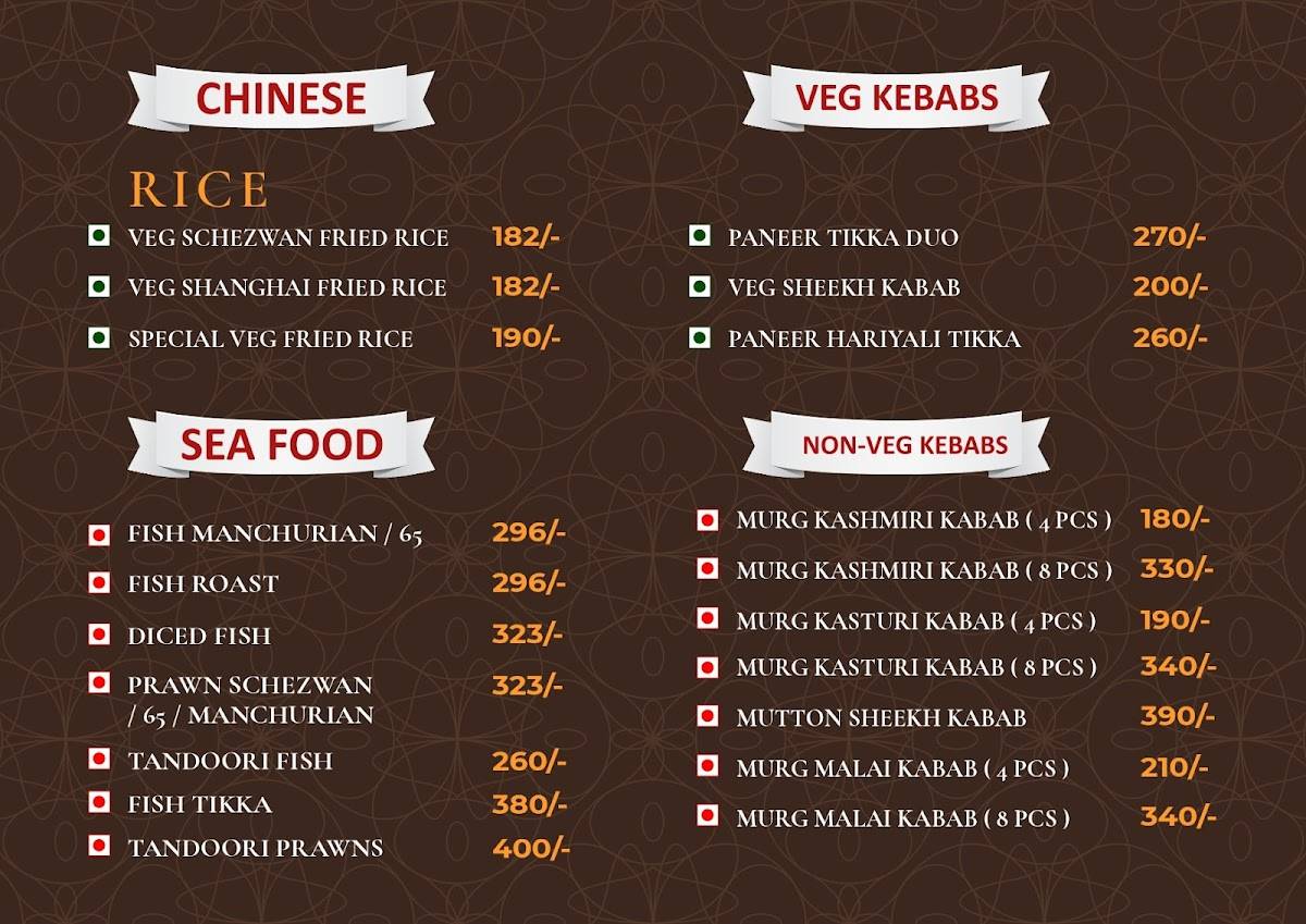 RB Restaurant Korutla menu
