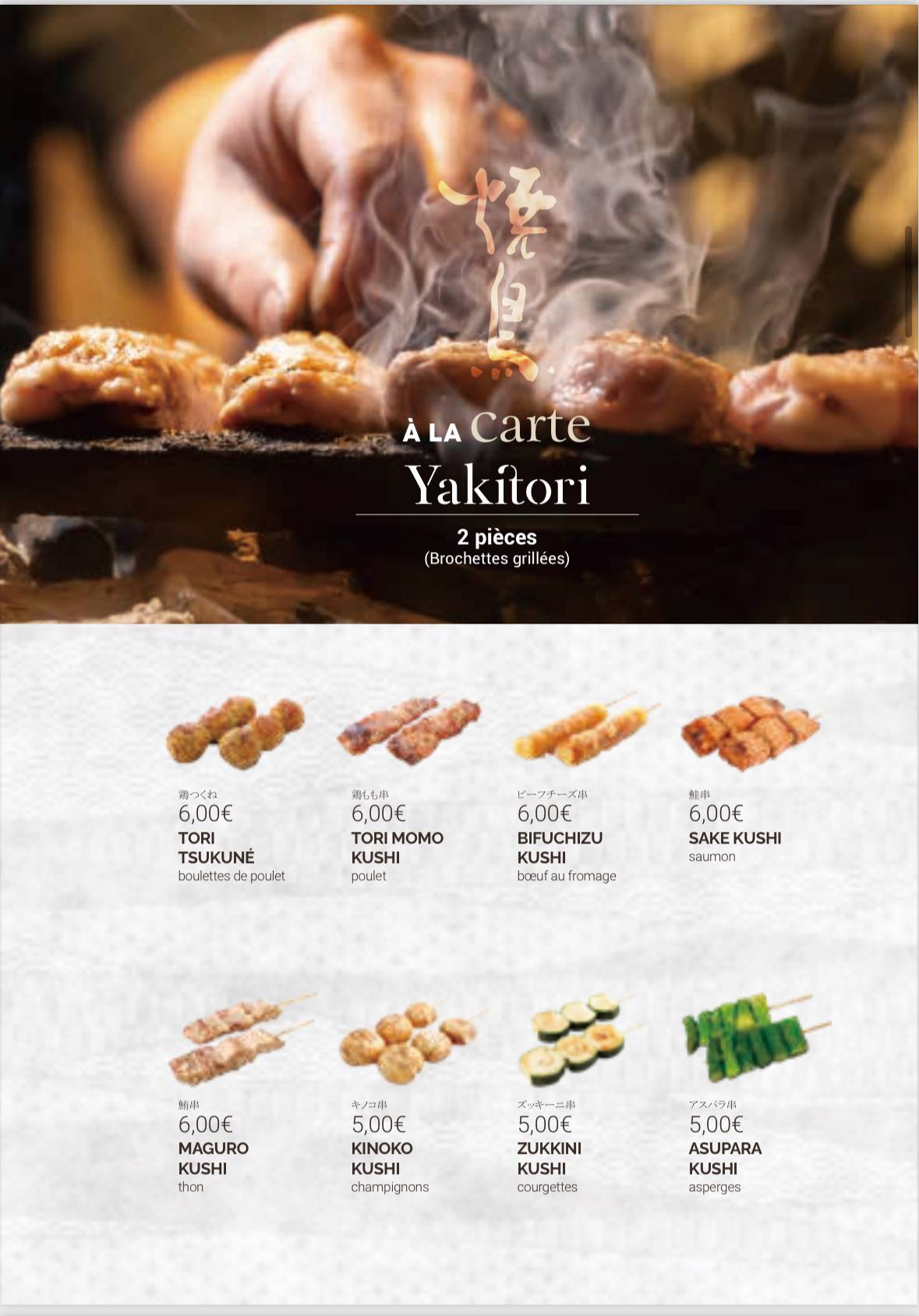 Menu de Restaurant Hokkaido