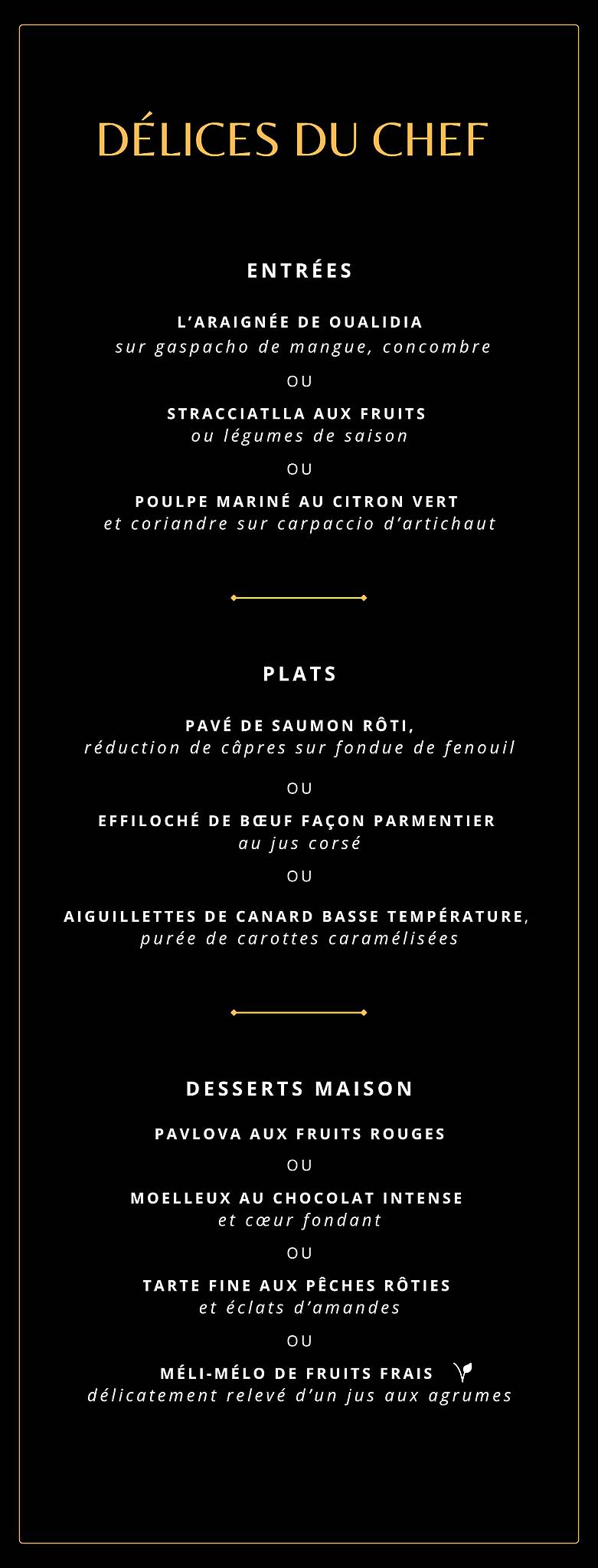 Menu de Restaurant Le Blokk Marrakech