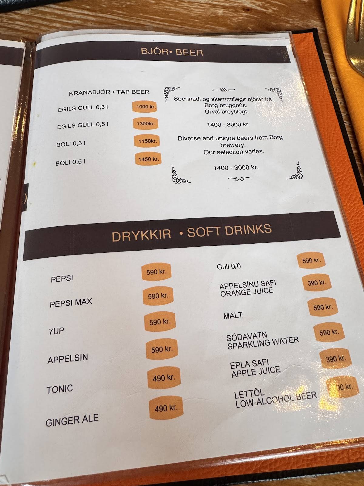Menu de Mika