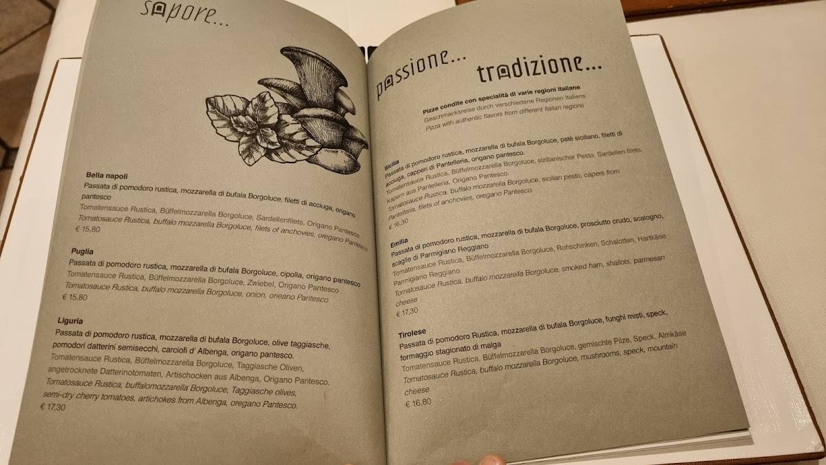 Menu di Restaurant Pizzeria Sal Fëur 