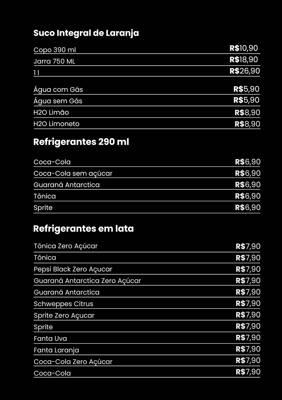 Restaurante e Churrascaria Tesser cardápio