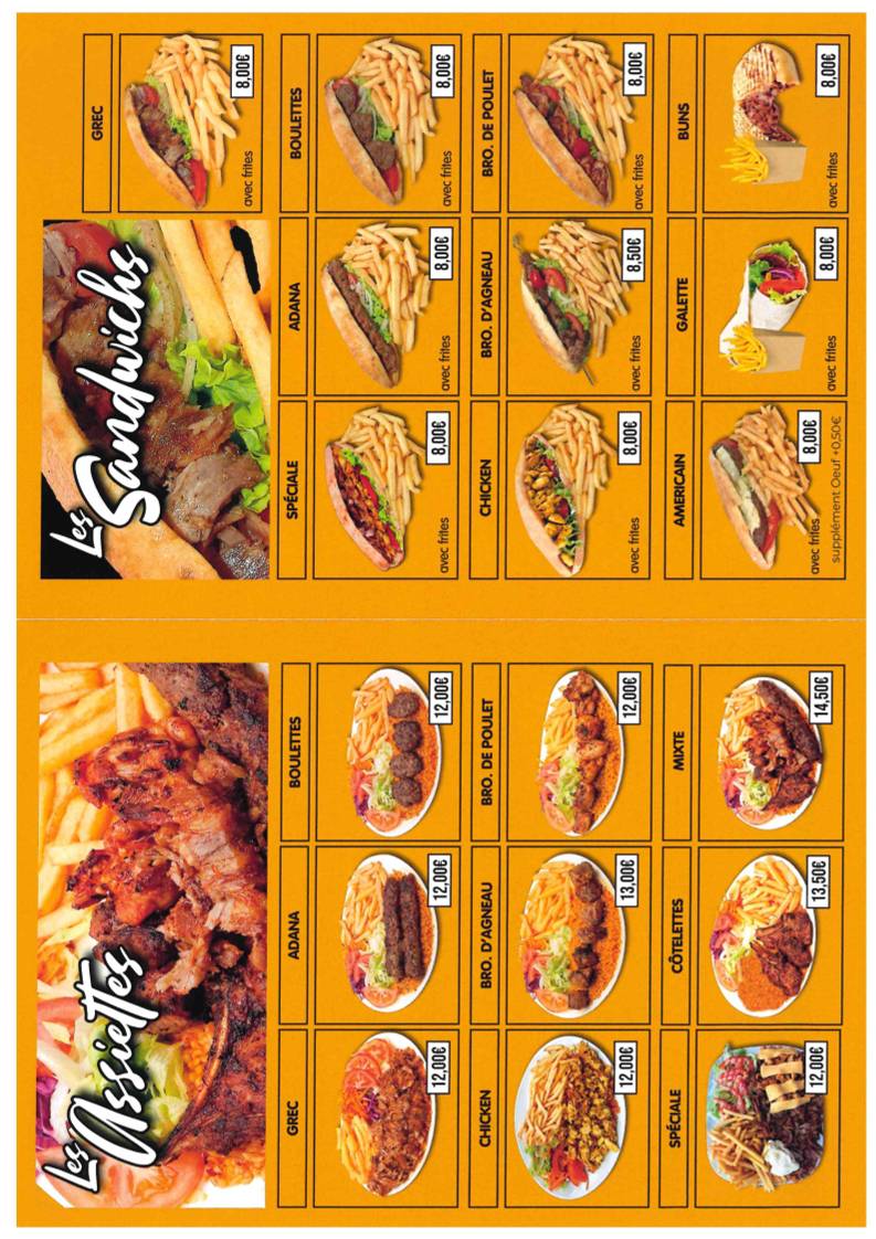 Menu de Resto'Chaud