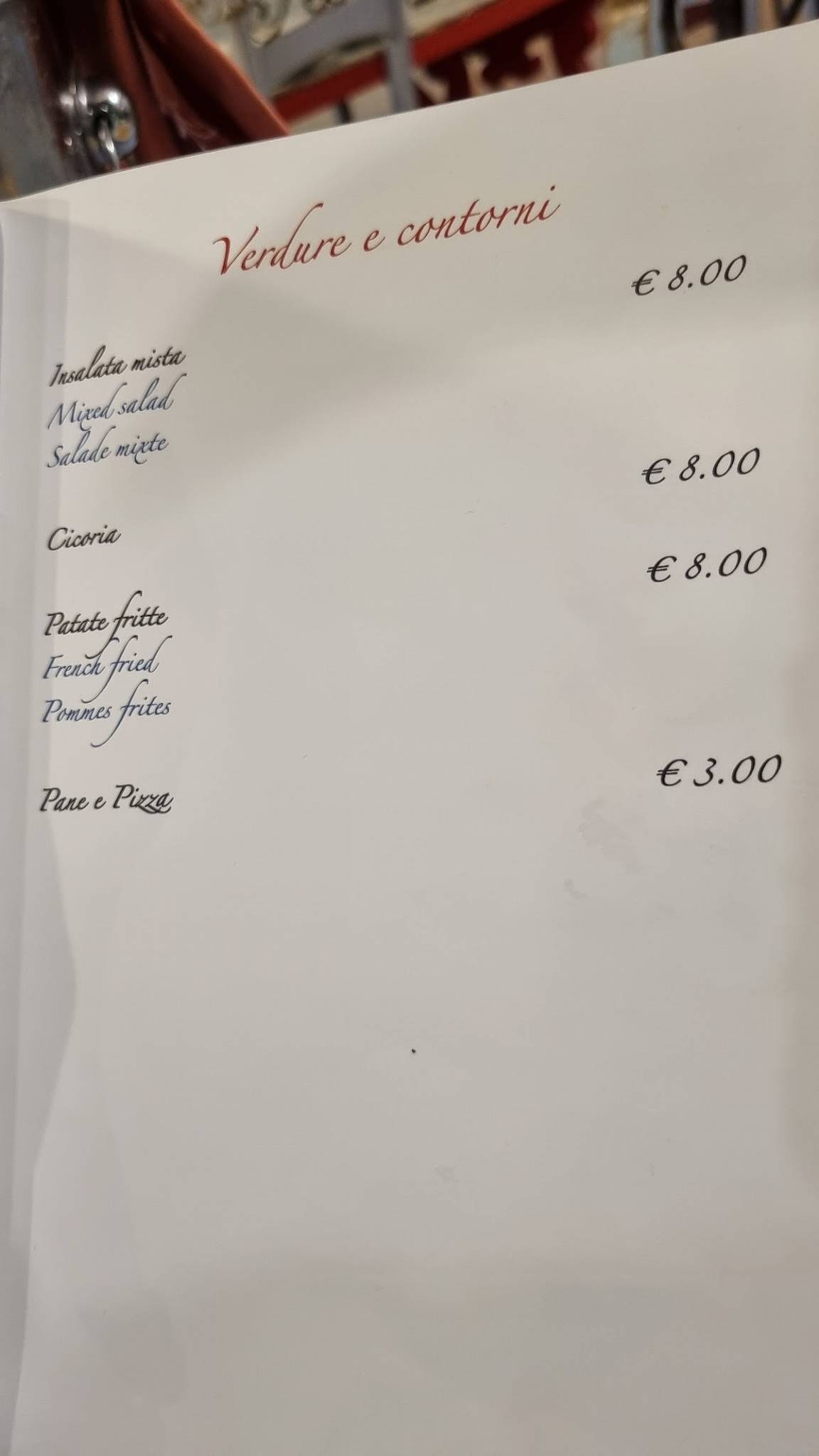 Menu di Ristorante Anzio da Alceste al Buon Gusto dal 1950 
