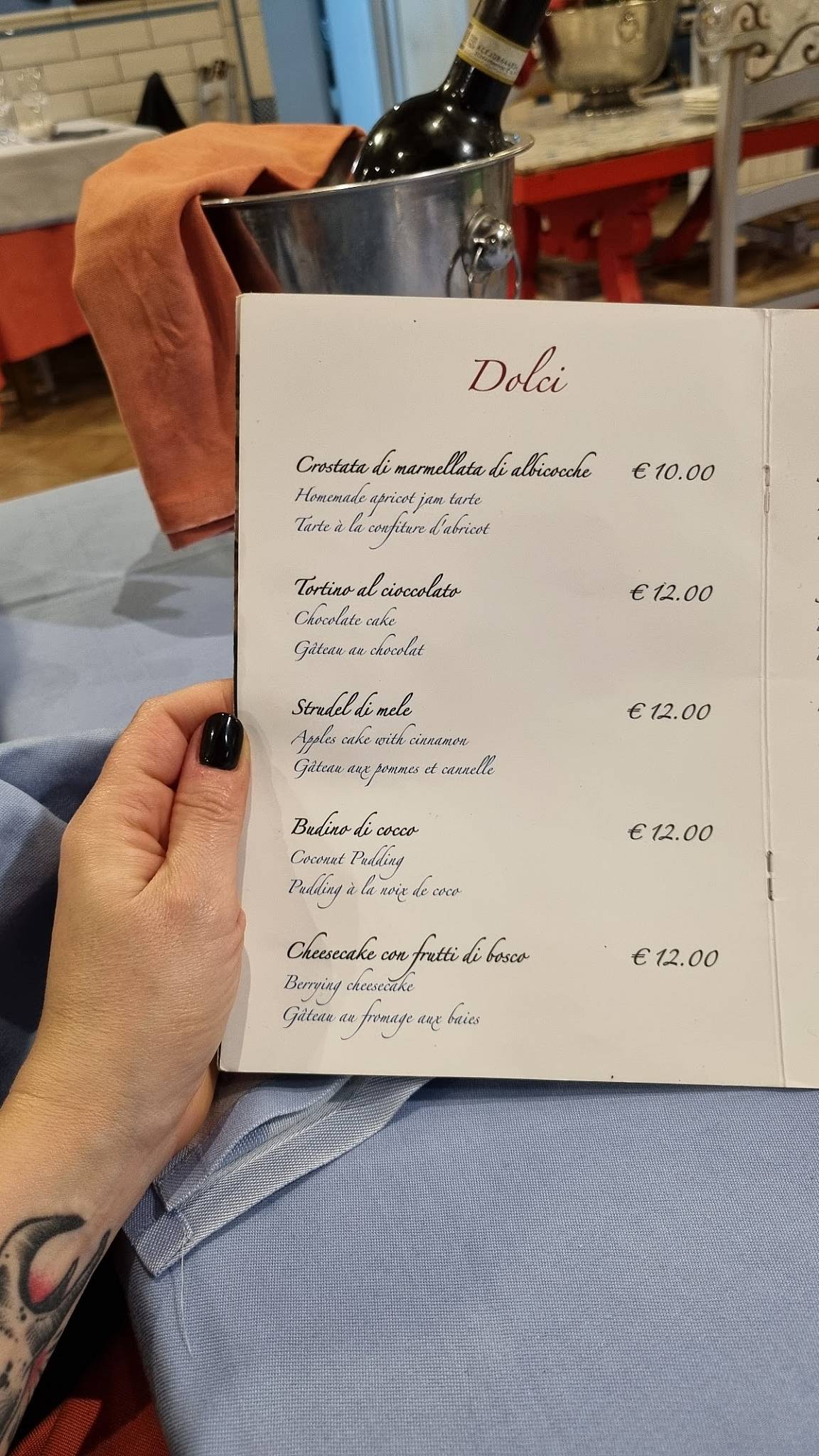 Menu di Ristorante Anzio da Alceste al Buon Gusto dal 1950 
