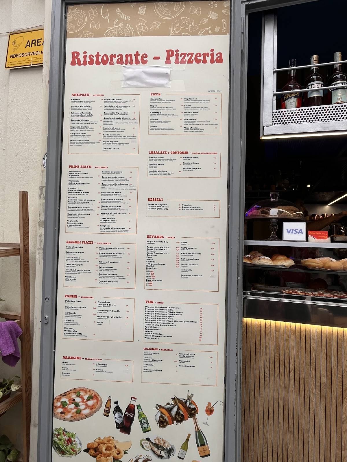 Menu di Bedda Sicilia 398 Ristorante | Pizzeria 