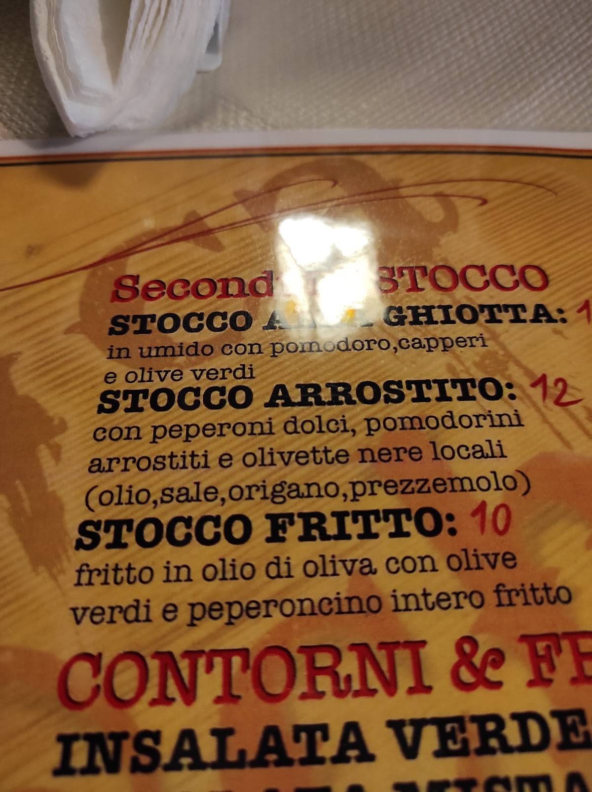 Menu di Ristorante Pizzeria Maneggio Cavallica Ranch 