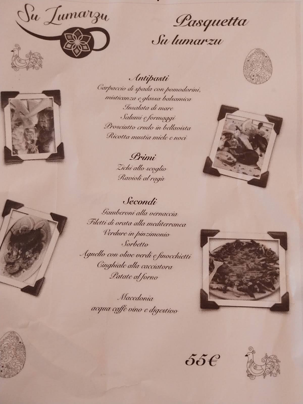Menu di Ristorante Pizzeria '' Su Lumarzu '' 