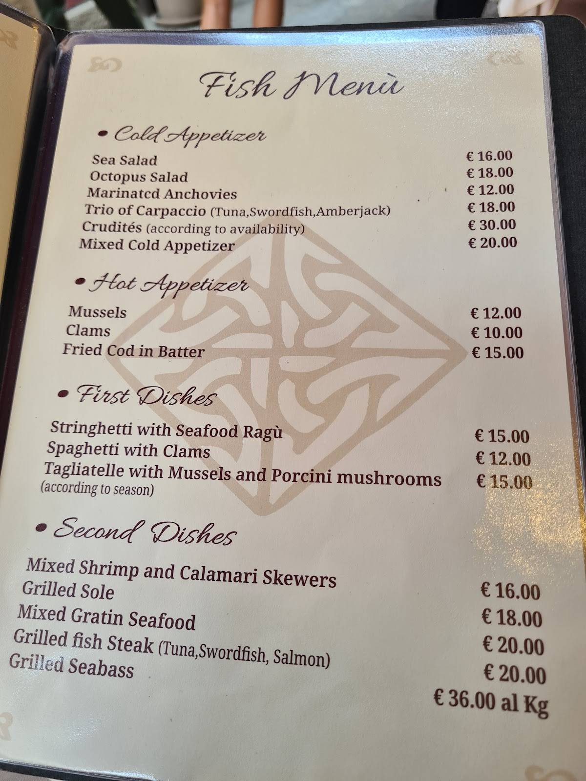 Menu di Ristorante del Ghetto da Ottavio 