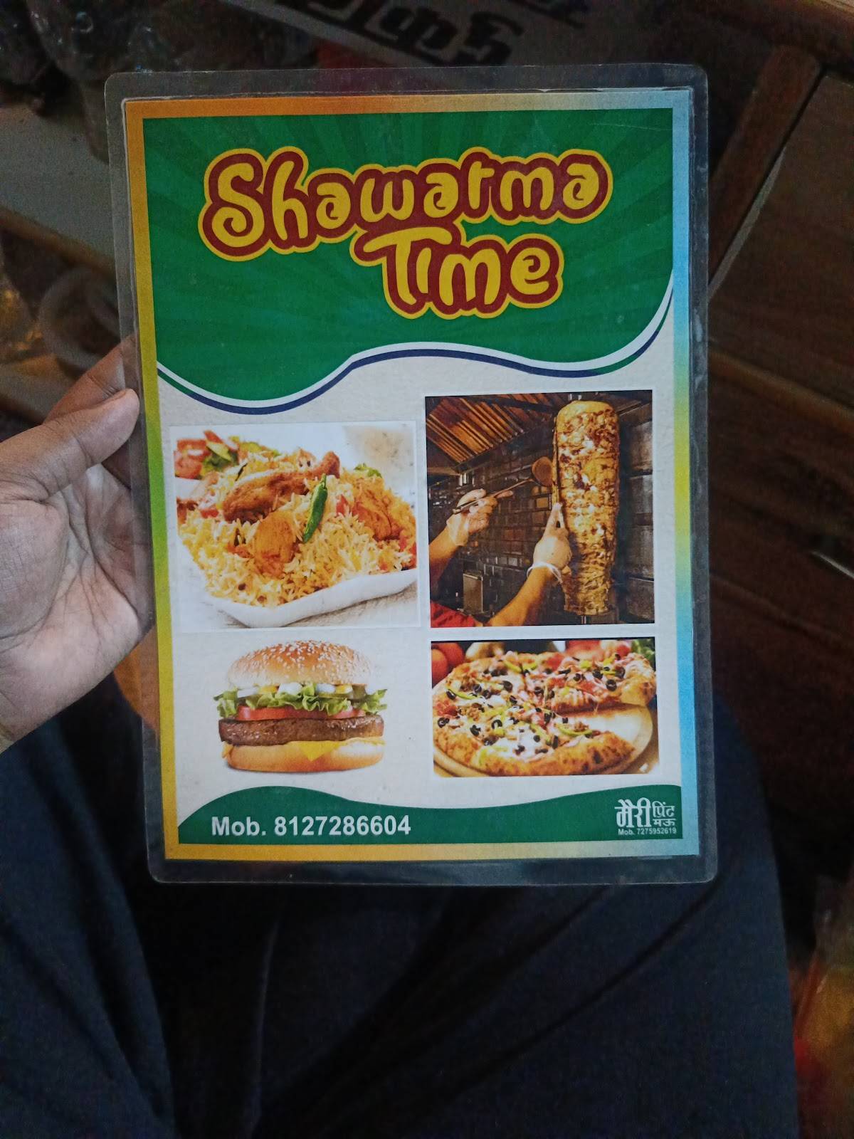 SHAWARMA TIME menu