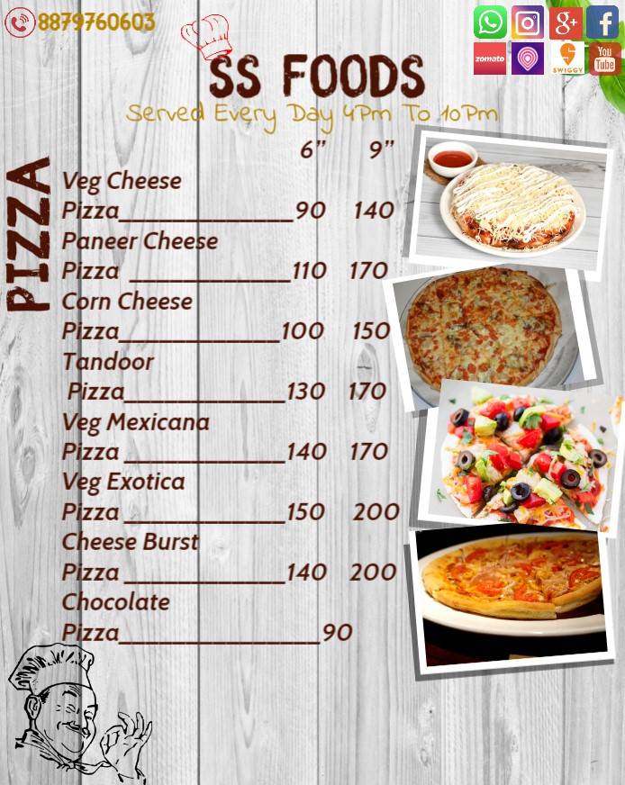 SS Foods menu