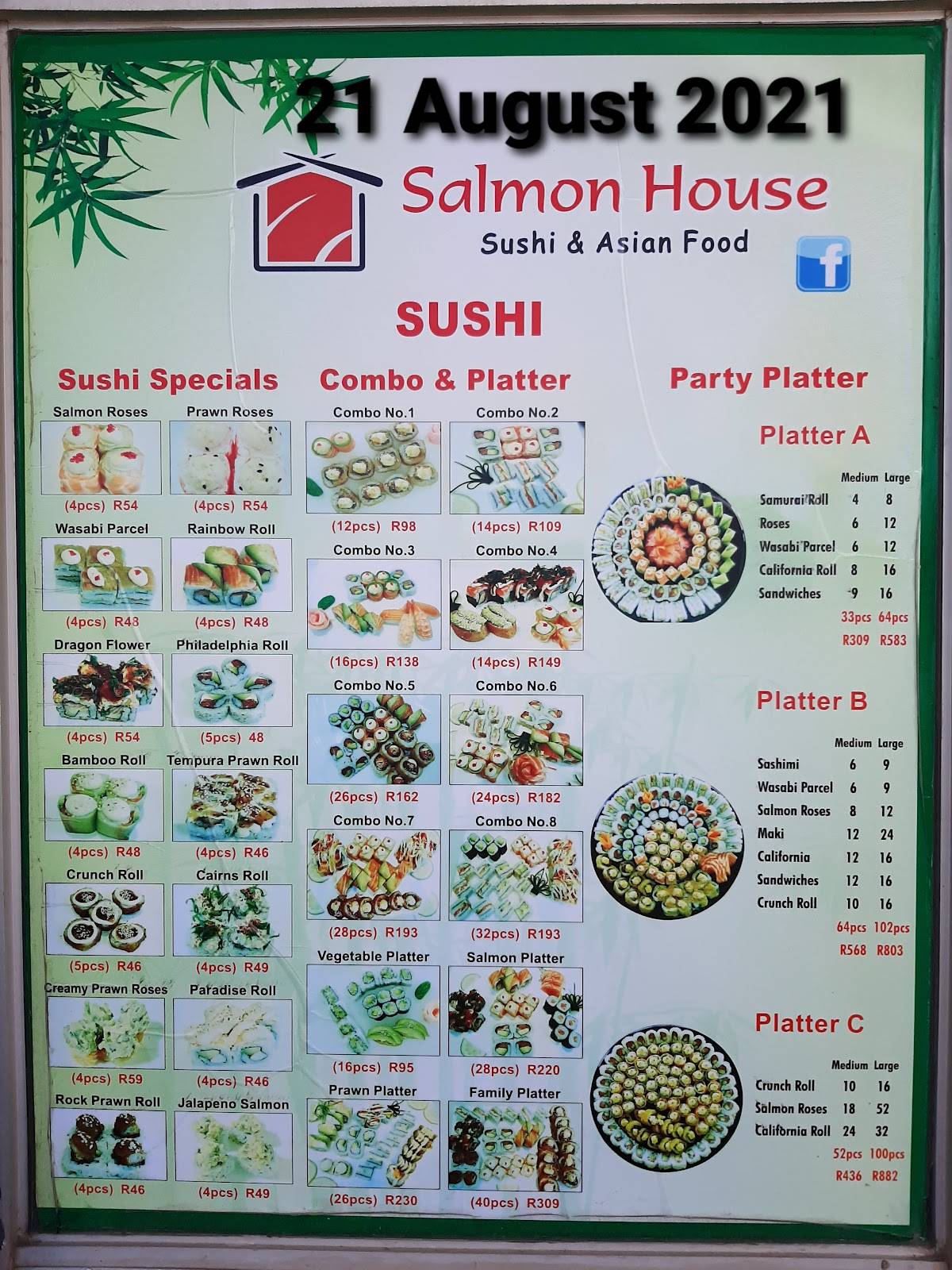 Menu at Salmon House, Goedemoed,Durbanville restaurant, Cape Town, 20