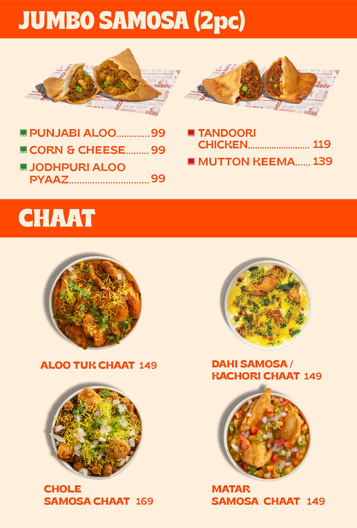 Samosa Party Sector 16 menu