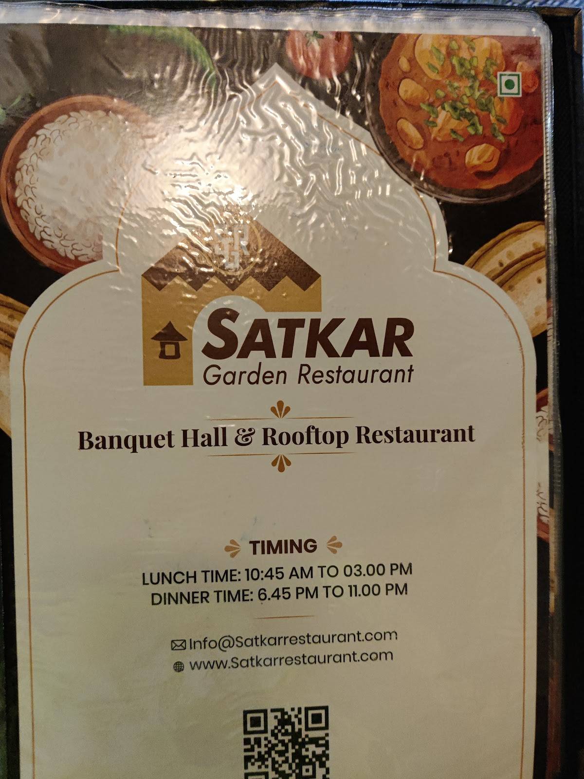 Satkar Garden Restaurant & Banquet Hall menu