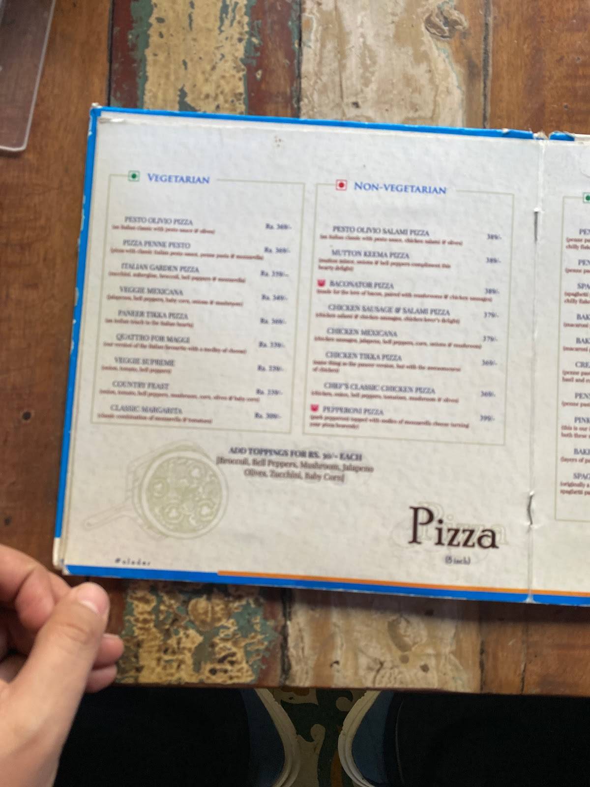 Oladar Cafe menu