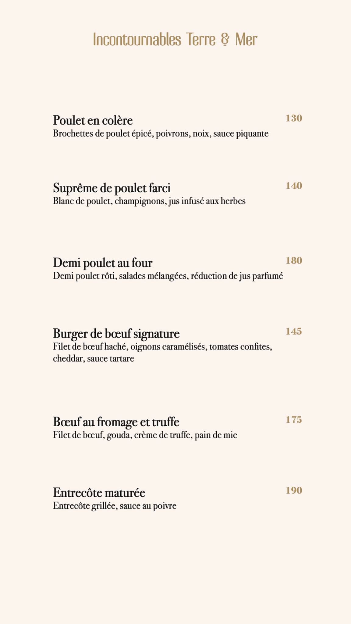 Menu de Shoko Lounge