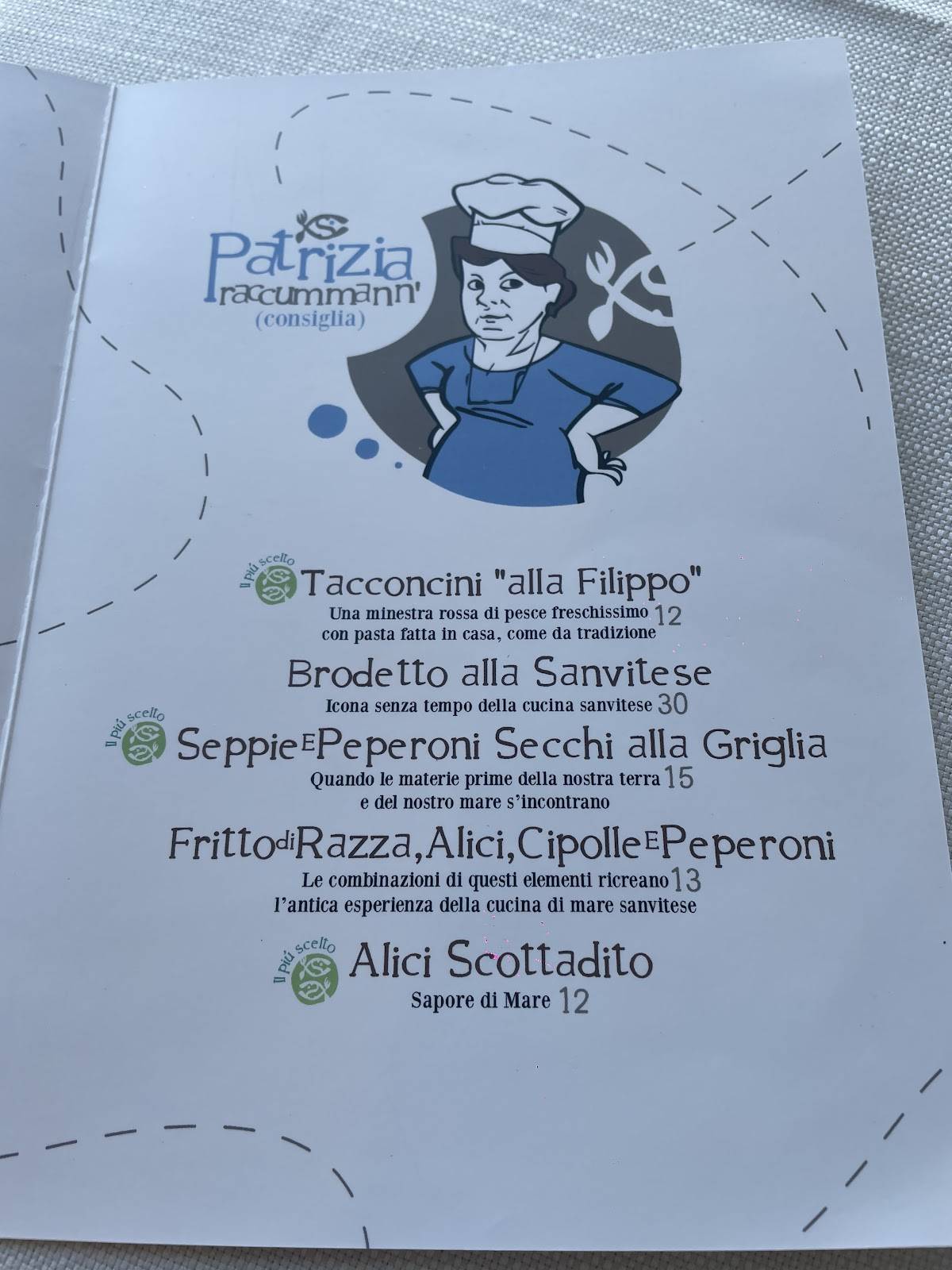 Menu di SottoSale Osteria di Mare 