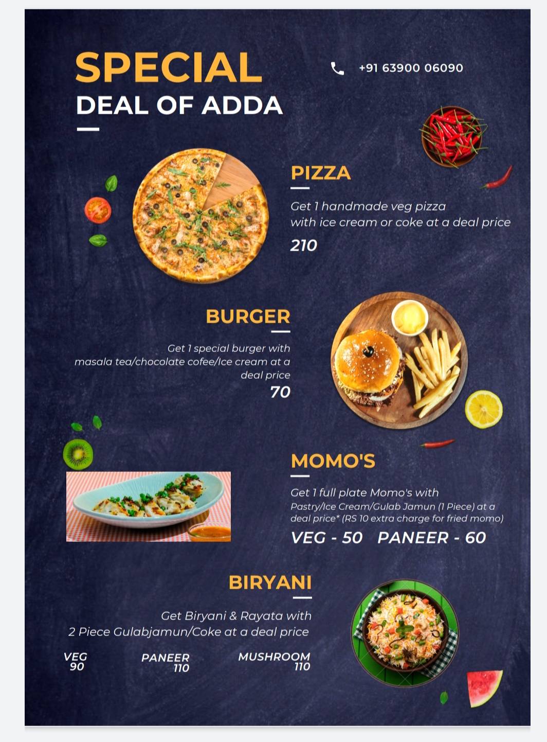 Spicy Adda menu