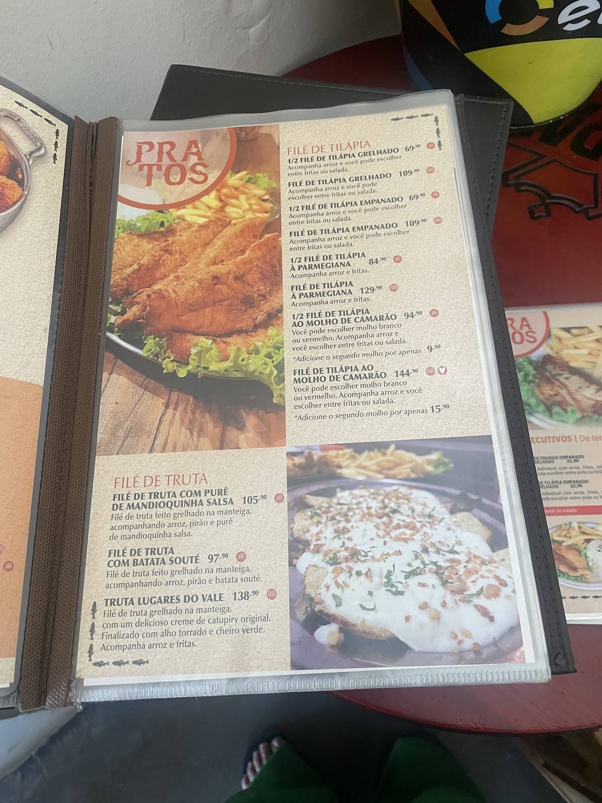 Sr. dos Peixes cardápio
