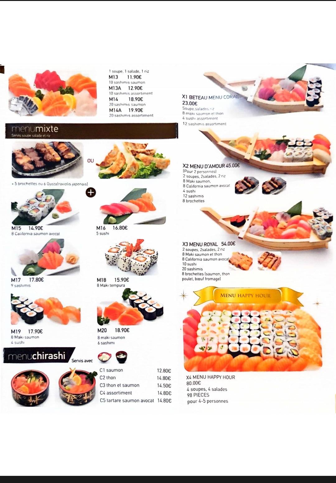 Menu de Sushi Linas