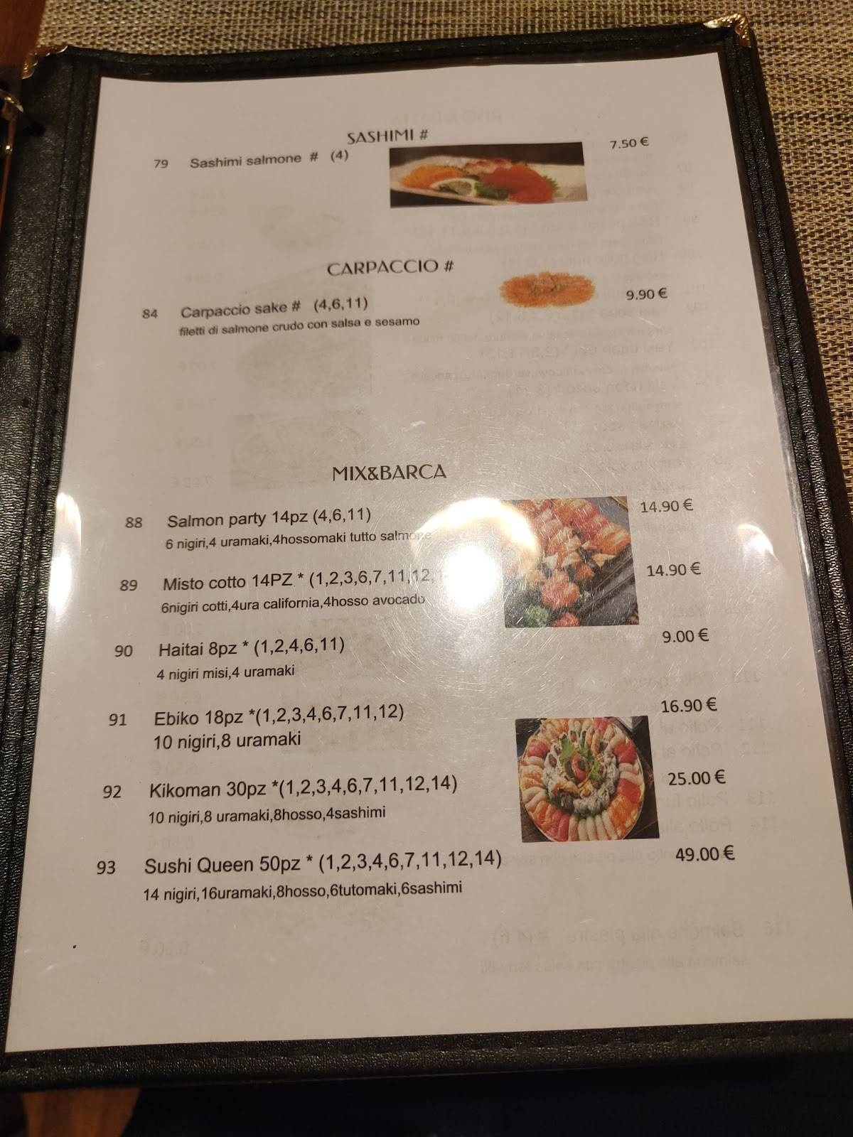 Menu di Sushi Queen Trieste 