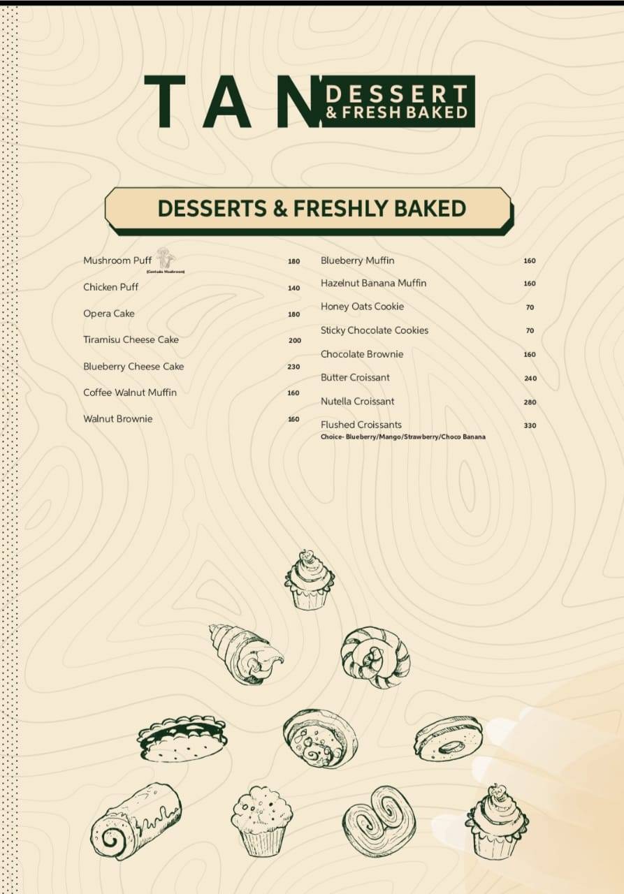 TAN COFFEE menu