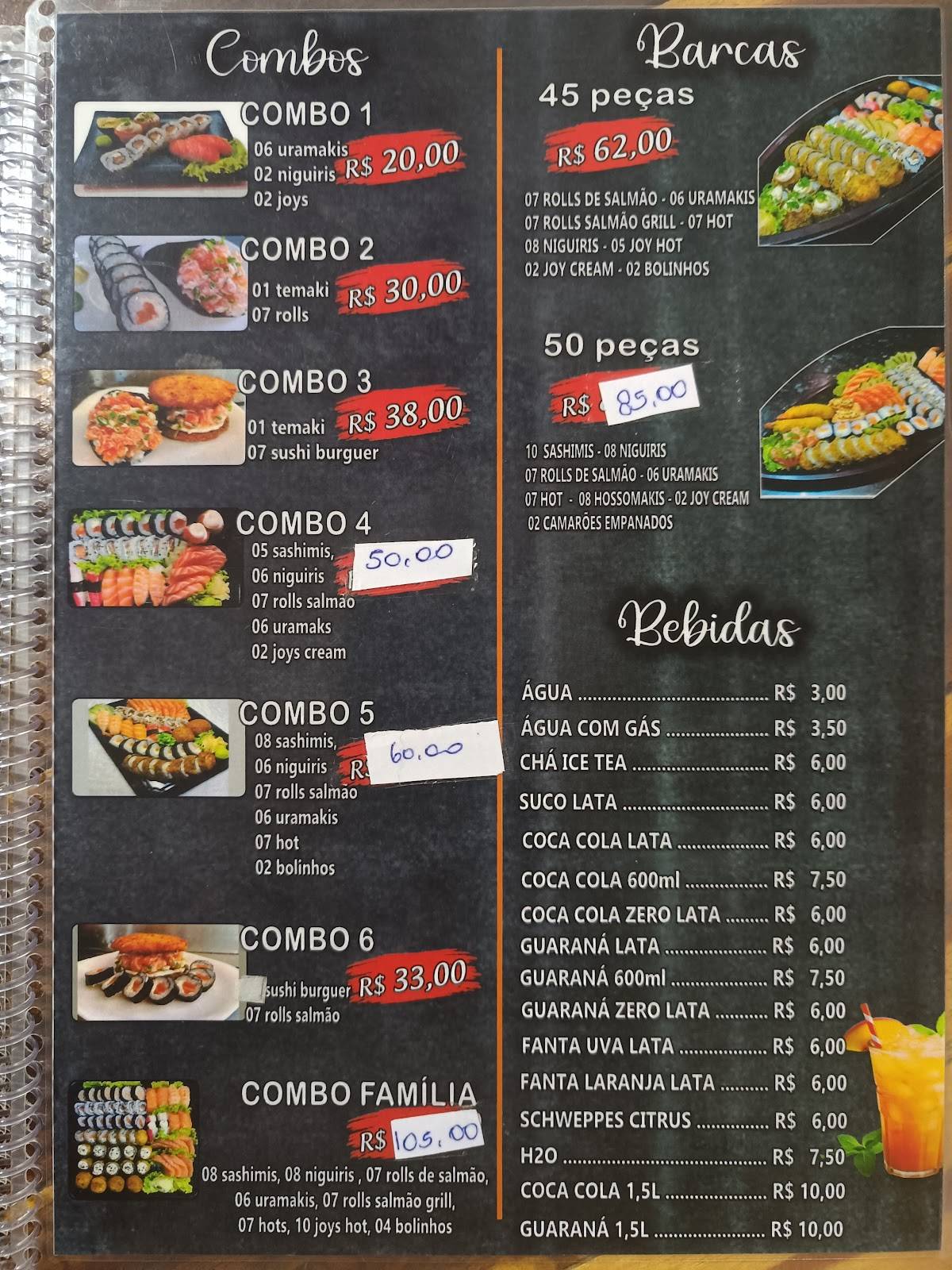 Temaki minuto cardápio