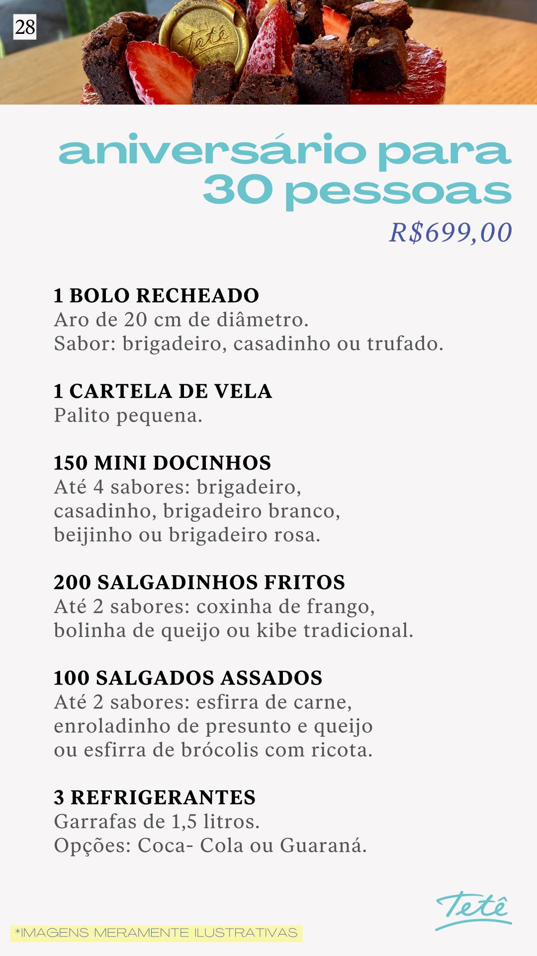 Tetê Confeitaria Villaggio Mall cardápio