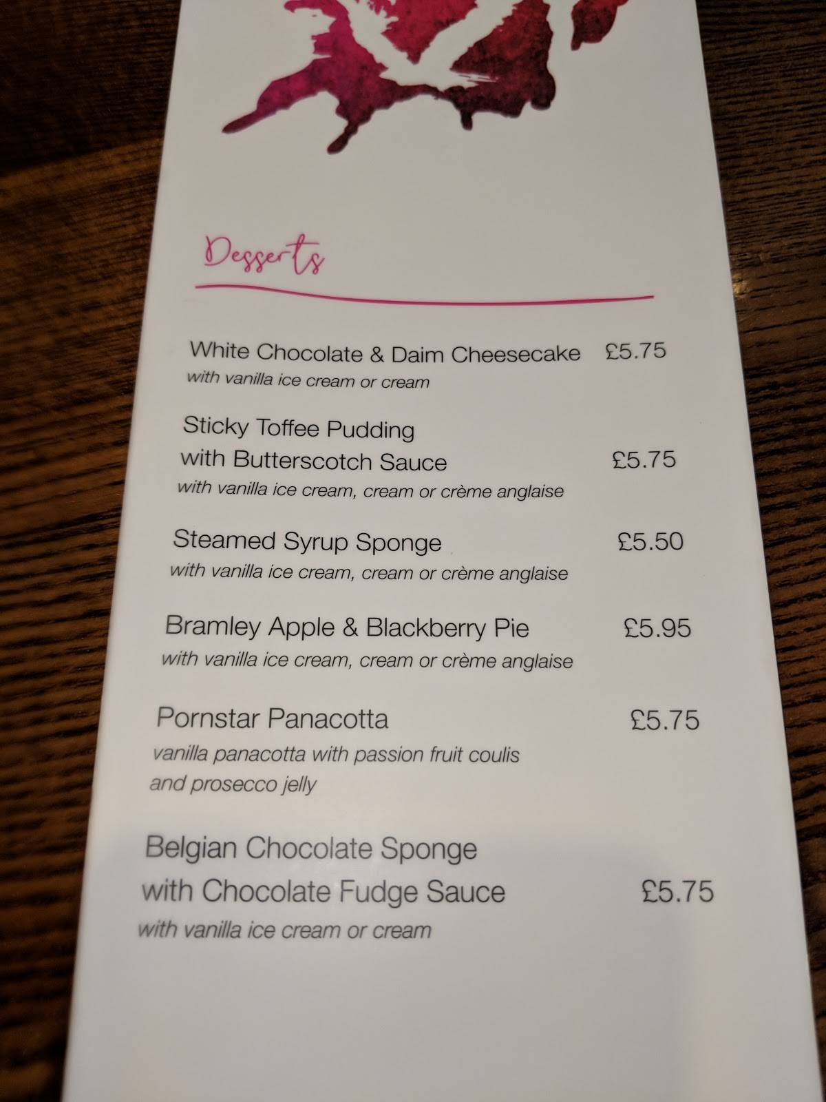 Menu at Spread Eagle Blackburn pub & bar, Mellor, Mellor Ln