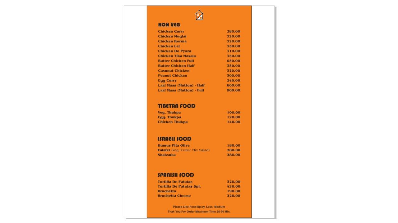 The hideout cafe & restaurant menu