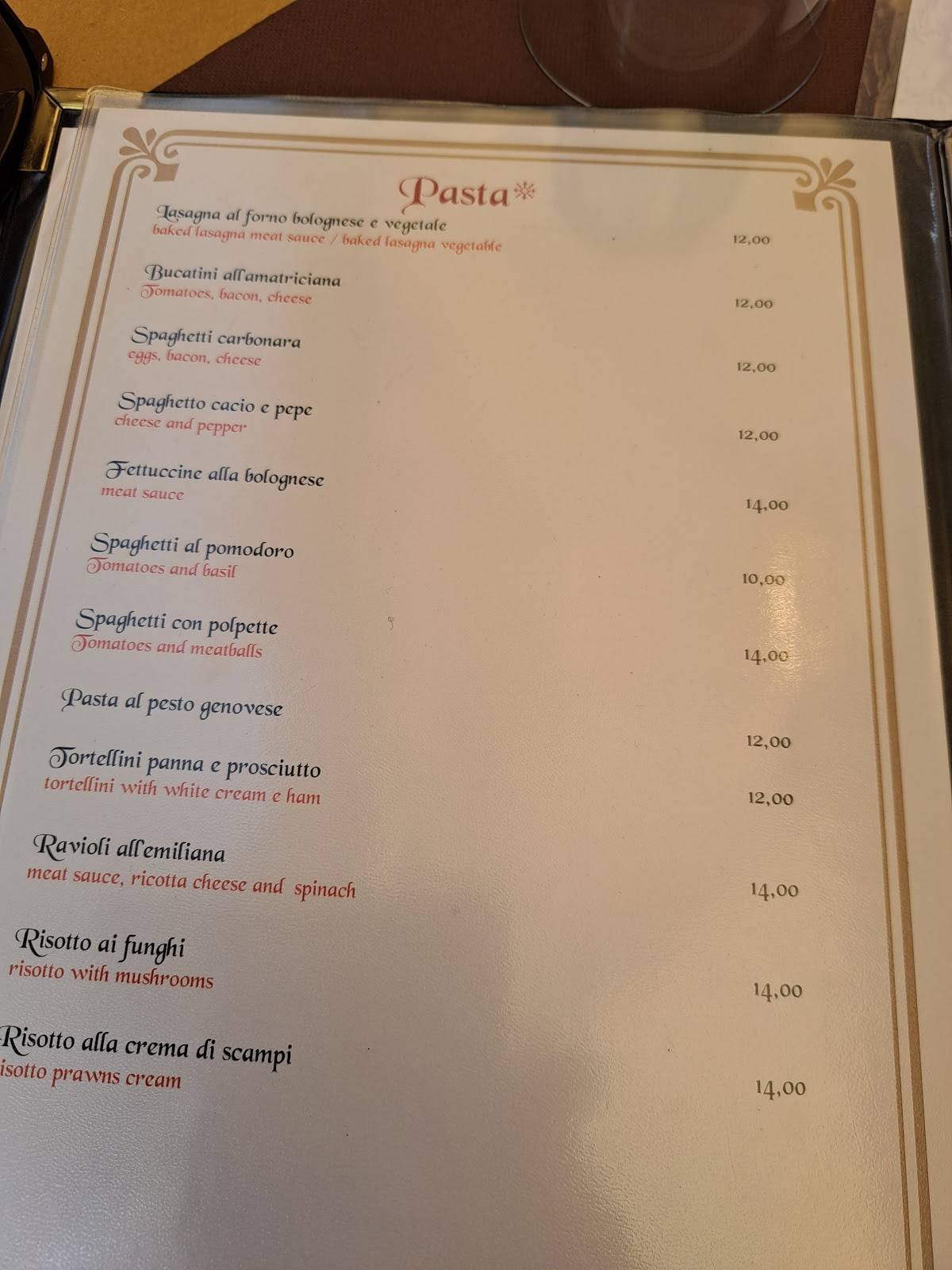Menu di Trattoria Da Luigi 