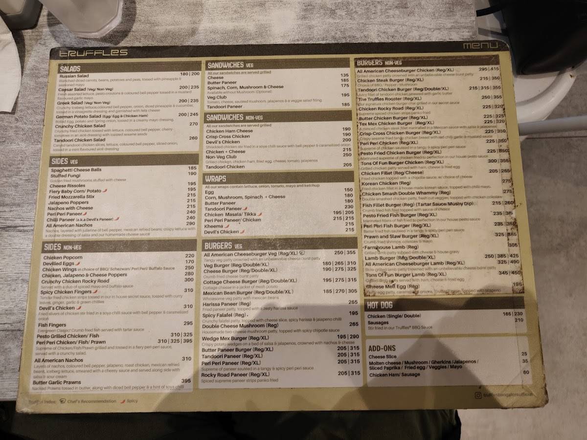 Truffles - Indiranagar menu